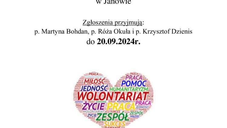 Nabór do Szkolnego Klubu Wolontariatu