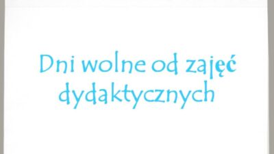 Dni wolne od zajęć dydaktycznych